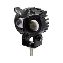 Beyaz Sarı Led Baykuş Off Road, Motosiklet Sis Farı Çalışma Lambası 12-24v