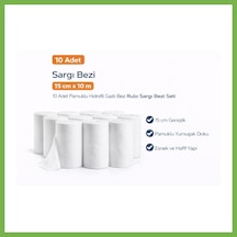 Bezos Sargı Bezi 15 Cm X 10 M 10 Adet Pamuklu Hidrofil Gazlı Bez Rulo Sargı Bezi Umt