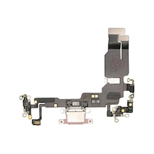 Apple Uyumlu iPhone 15 Şarj Soketi Şarj Bordu Flex Şarj Giris Yeri Pembe