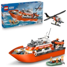 LEGO® City Sahil Güvenlik Kurtarma Botu ve Helikopteri 60504 -7 Yaş ve Üzeri Çocuklar için Yaratıcı Oyuncak Yapım Seti (742 Parça)
