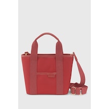 Housebags Kadın Kırmızı Çift Saplı Kanvas Tote Bag 246 Kırmızı