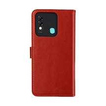 Tecno Spark 8t Trend S Plus Kapaklı Telefon Kılıf - Kırmızı