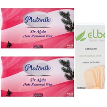 Platonik Pudralı Pembe Kalıp Sir Ağda 400 G x 2 + Spatula 100'lü