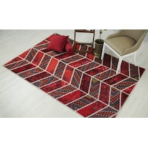 Patchwork El Dokuma Antik Anadolu Halısı Alvedo Bordo