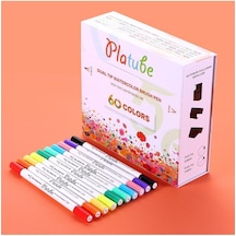 Ayrex Platube Çift Taraflı Brush Pen 60'li Marker Kalem Seti Bullet Jurnal Mandala Eskiz Boyama Seti