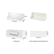 Sones Duvara Monteli Delinmeyen Yatak Başı Gözlük Saklama Kutusu Banyo Tuvalet Malzemeleri Drenaj Rafı Beyaz