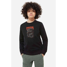 Tshirthane Pantera Snake Band Metal Rock Müzik Baskılı Unisex Çocuk Sweat (534635888) Siyah