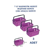 3 adet 7 Litre Kozmetik Sepeti Bijuteri Sepeti Kırtasiye Sepeti