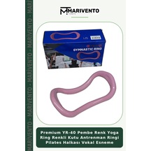 Premium Yr-40 Pembe Renk Yoga Ring Renkli Kutu Antrenman Ringi Pilates Halkası Vokal Esneme