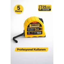 Profesyonel Şerit Metre 5 Metre 25 Mm Genişlik, Kilitli, Dayanıklı Gövde 5 M Diğer