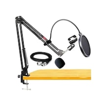 Set Mikrofon Standı, Pop Filtre Ve Xlr Kablo İle