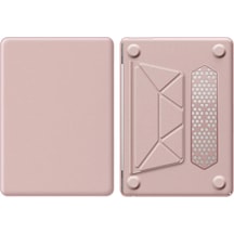 Zengemtx Newface Apple Uyumlu MacBook Air 15 2024 Apple Uyumlu MacBook Deri Kapak - Pembe
