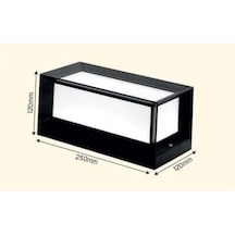Bahçe Aydınlatması Led Işık 25cm 12w Gün Işığı 3000k Zita Ultra Bahçe Duvar Aplik Su Geçirmez 4 Işık