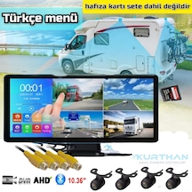 Dokunmatik Ekranlı Ahd 4 Kameralı Video Müzik Dvr Monitör