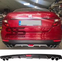 Fiat Egea Difüzör Arka Tampon Eki 4 Egzoz Çıkışlı Siyah