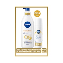 Sun Spf50 Güneş Koruyucu Nemlendirici Primer Makyaj Bazı 30ml Ve Q10 Sıkılaştırıcı Vücut Losyon400ml