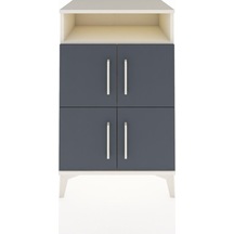 Hyperion Komodin 2 Raflı 4 Kapaklı 60x44x96 Aytaşı-antrasit Aytaşı