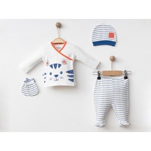 Aslan Baskılı 4lü Set Mavi