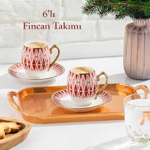 Porsima Mariposa Altın Yaldızlı 6 Kişilik 12 Parça Fincan Seti