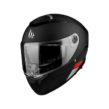 MT Thunder 4SV Solid A1 Şeffaf Vizörlü Kask Mat Siyah