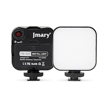 Jmary Fm-48r Mini Fill Light Telefon-kamera Üstü Pilli Aydınlatma Işığı Siyah