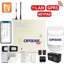 Opax-2747 Gprs&Lan Alarm Paneli Bgr-10 Kablolu Sirenli Full Set