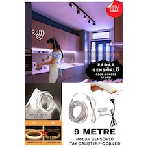 Ankara Teknik Sensörlü Beyaz Renk F- Cob Neon Led / Yüksek Lümen/ Dolap Alcıpan Tavan Led 9 Metre