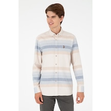 U.s. Polo Assn. Erkek Camel Gömlek Desenli 50298079-vr015 Camel