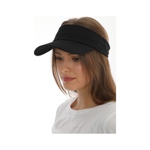 Uv Koruyuculu Unisex Siperlikli Siyah Şapka Siyah
