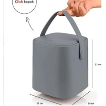 Sihirli Çöp Tezgah Üstü Mutfak Çöp Kovası, Bas Bırak Kapaklı, İç Kovalı, Tutma Saplı, , 4 Litre