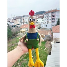 Amigurumi sevimli renkli horoz oyuncak dekoratif süs aksesuar