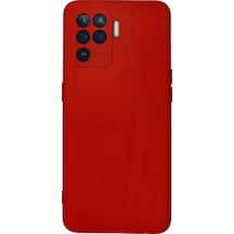 Newface Oppo Reno 5 Lite Kılıf Nano İçi Kadife Silikon - Kırmızı Renk: Kırmızı