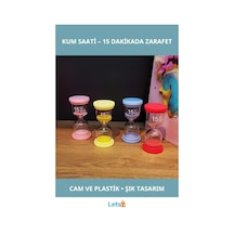 15 Dakikalık Şık Kum Saati Cam Ve Plastik Malzeme 1 Adet
