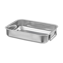 Metal Fırın Kabı, Paslanmaz Çelik Meridyendukkan 26x20 Cm Fırın-barbekü Kızartma Kabı