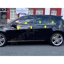 Markadan Vw Golf 7 Krom Cam Çıtası 2012 Sonrası 4 Parça   Paslanmaz