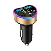 Araba Mp3 Bluetooth Çalar Fm Verici Çok Fonksiyonlu Araç Şarj Cihazı, Model: 4.8a Altın