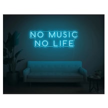 Twins Led No Music No Life Yazılı Neon Tabela Buzmavisi Model:model:32463366