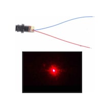 Kablolu Kırmızı Nokta Lazer Modül Plastik Kafa 5mw 650nm 3v 5v 6mm 15 Metre Mesafe Lazer Diyot Modül