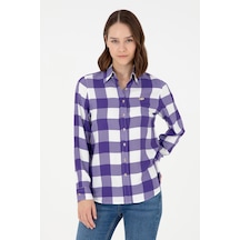 U.s. Polo Assn. Kadın Mor Gömlek Desenli 50291096-vr038 Mor