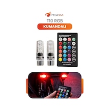 T10 Rgb Kumandalı Led Ampul Seti Çok Renkli Araç İçi Park Aydınlatma