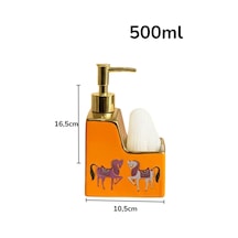 Premium Porselen Horse 500ml Sıvı Sabunluk, Süngerlik Bölmeli 47104 Çok Renkli Premium Porselen Horse 500ml Sıvı Sabunluk, Süngerlik Bölmeli 47104 Çok Renkli