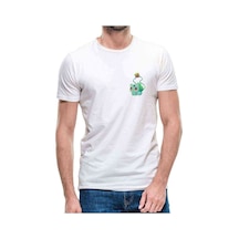 Pokemon Avengermo Amber Haris Baskılı Beyaz Erkek Tshirt