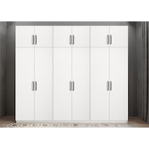 Ostin 12 Kapaklı Gardırop Dolap Byz 208 Cm - Montaj Dahil