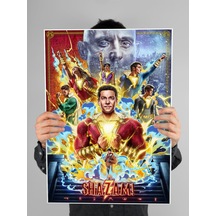 Shazam Poster 60x90cm Afiş - Kalın Poster Kağıdı Dijital Baskı