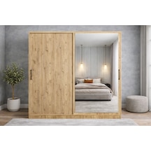 Osvin Tamamı Mdf Sürgü Kapaklı Dolap Gardırop Çam 180 Cm