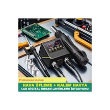 Hava Üfleme +kalem Havya Lcd Digital Ekran Lehimleme İstasyonu