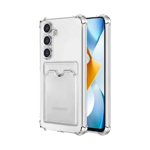 Newface Samsung Galaxy S24 Plus Kılıf Kart Şeffaf Silikon - Şeffaf