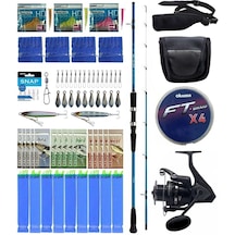 Yek Outdoor Hazır Tekne Oltası Seti Shimano Kamış Alivio Boat Quiver 2,10m 50-150g 2pc&okuma Wave Power Wp-6000a1 Olta Makinesi