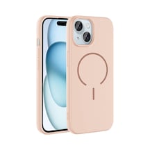 Zore İphone 15 Kılıf M-safe Şarj Özellikli Nvth Meta Kapak - Rose Pembe