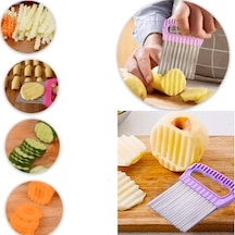 Cips Patates Doğrayıcı Şekilli Sebze Ve Meyve Dilimleyici Çok Renkli